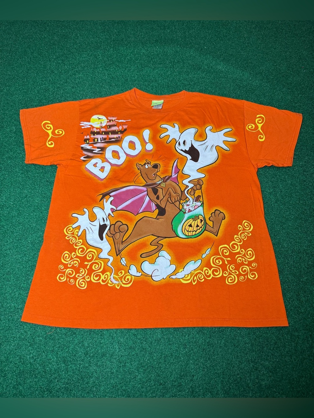 Scooby Ddoo Halloween Vintage T Shirt 90s Y2K XL Cartoon Network Spooky Shirt